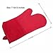 Heat Resistant Kitchen Oven Mitts 500 F With Non-Slip Silicone Cotton Set of 2,Oven Gloves and Pot Holder for BBQ Cooking Baking Grilling Barbecue Microwave Machine Washable Red