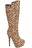Lolli Couture SUEDE MATERIAL SIDE ZIPPER BELT ACCENT KNEE HIGH HEEL PLATFORM BOOTS