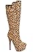 Lolli Couture SUEDE MATERIAL SIDE ZIPPER BELT ACCENT KNEE HIGH HEEL PLATFORM BOOTS