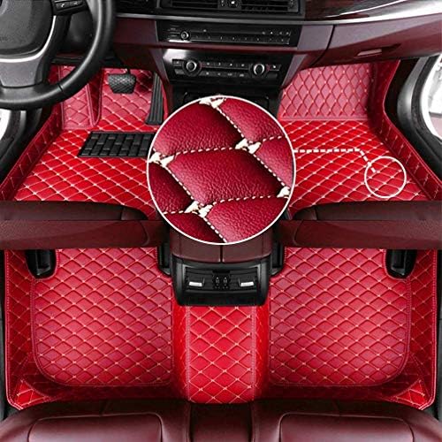 推奨 カスタムカーフロアマット防水xpeレザーフロントリアカーラグフルセットプロテクションレザーフロアマットトヨタハイランダー03 08用