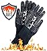 Kuchyn Tools Non-Slip Extreme Heat Resistant (932°F/500°C) BBQ Gloves, Food Grade Kitchen Oven Mitts - Use for Grilling, Cutting, Baking, Pot/Iron Cast Holders (1 Pair)