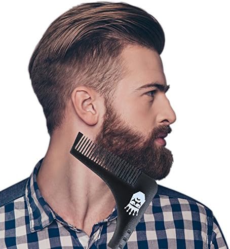 THE BEARD KING - Beard Shaping Tool Stencil for Men, Facial Hair Styling, Best Men's Grooming and Beard Shaping Template