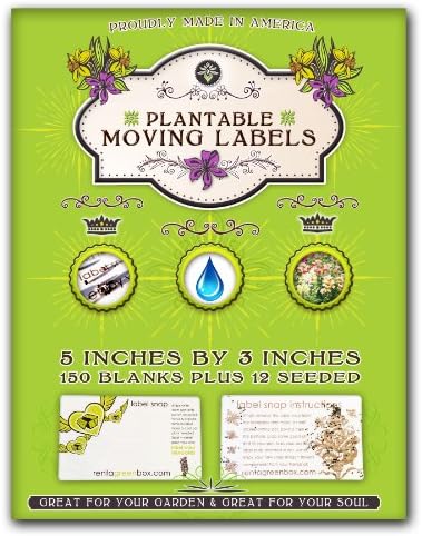 150 Extra Large, Removable and Easy to Read Moving Labels. Eco Friendly, Bio Degradable and You Can Plant These Labels to Grow Flowers After Your Move. Kids, Friends and Family Members Love Helping You Pack and Move with These Labels. Another Zero Waste Moving Solution That's Proudly Made in America!