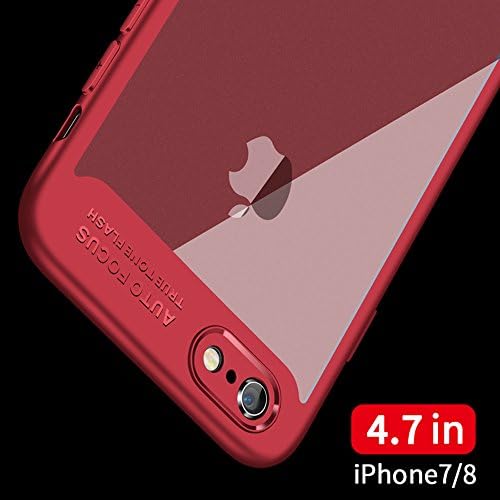 iPhone 7 Case/iPhone 8 Case Slim Transparent Clear Cover Slim Drop Protection Air Space Technology for Apple iPhone 7/iPhone 8 (4.7 inches) (Red)