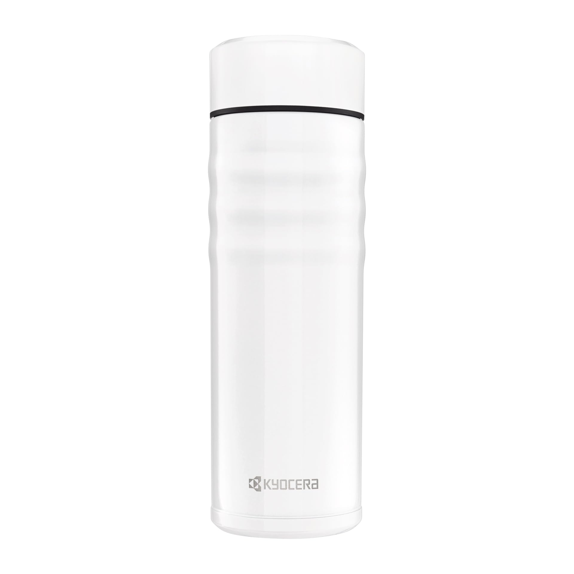 Kyocera MB-17S WH Travel Mug with Twist Top, Stainless Steel, Pearl White, 500ml