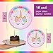 FZR Legend Unicorn Party Supplies Set - Including Unicorn Party Plates, Napkins and 2 Tablecloths for Girls | Unicorn Birthday Party Decorations Set for Creating Unicorn Theme Party- Serves 16
