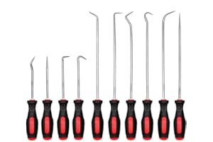 Z-oneMart 10pcs Pick and Hook Set, Precision Automotive Pick Set, Pick Tool Set Car Auto Oil Seal/O-Ring Seal Gasket Mini Pre