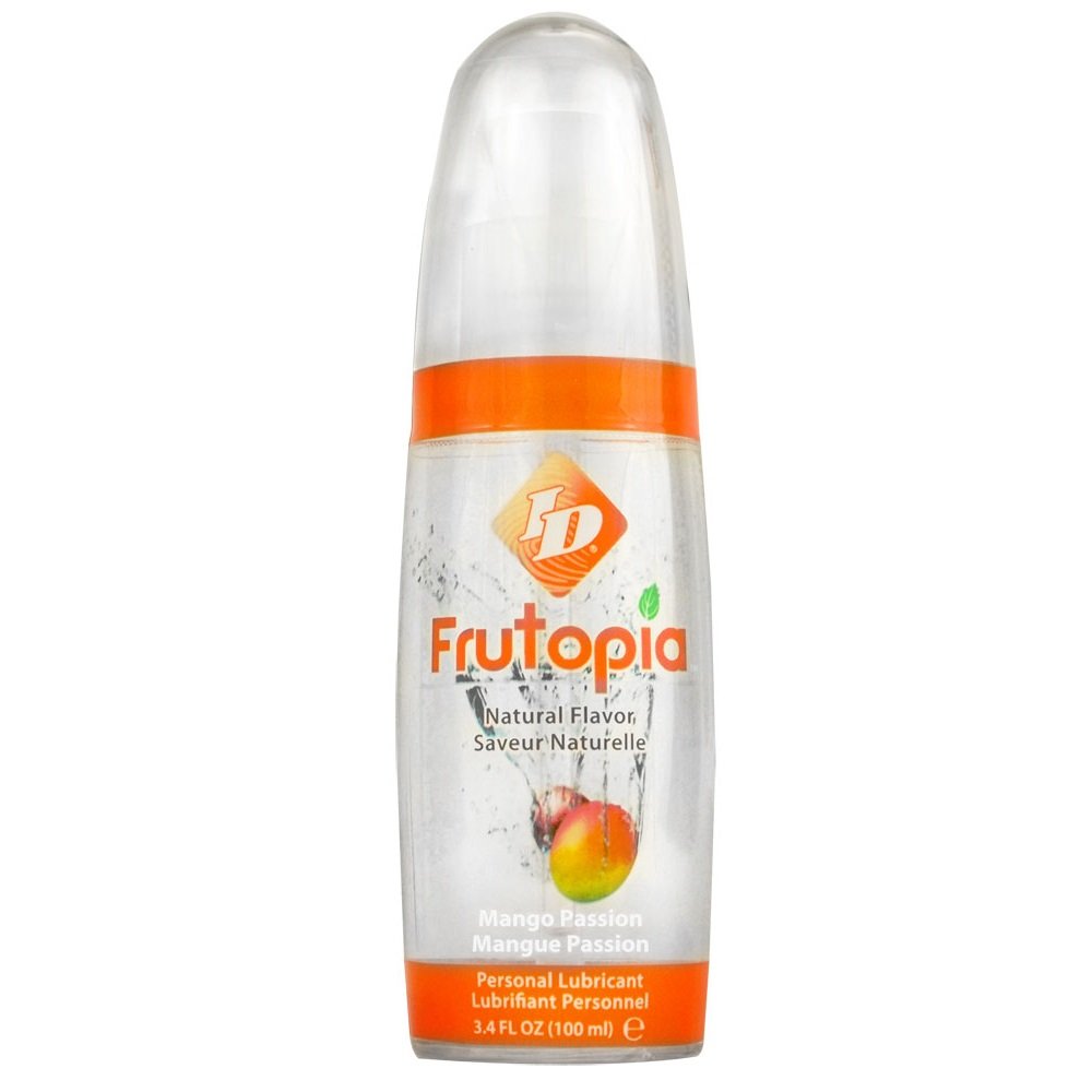 ID Frutopia Mango Passionfruit Flavoured Lube 100ml Pump Bottle – Natural Flavoured Water Based Lubricant For Oral Sex
