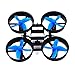 LHI RC Quadcopter Frame Black and 8pcs Propellers Blue for Tiny Whoop Blade Inductrix or Eachine E010