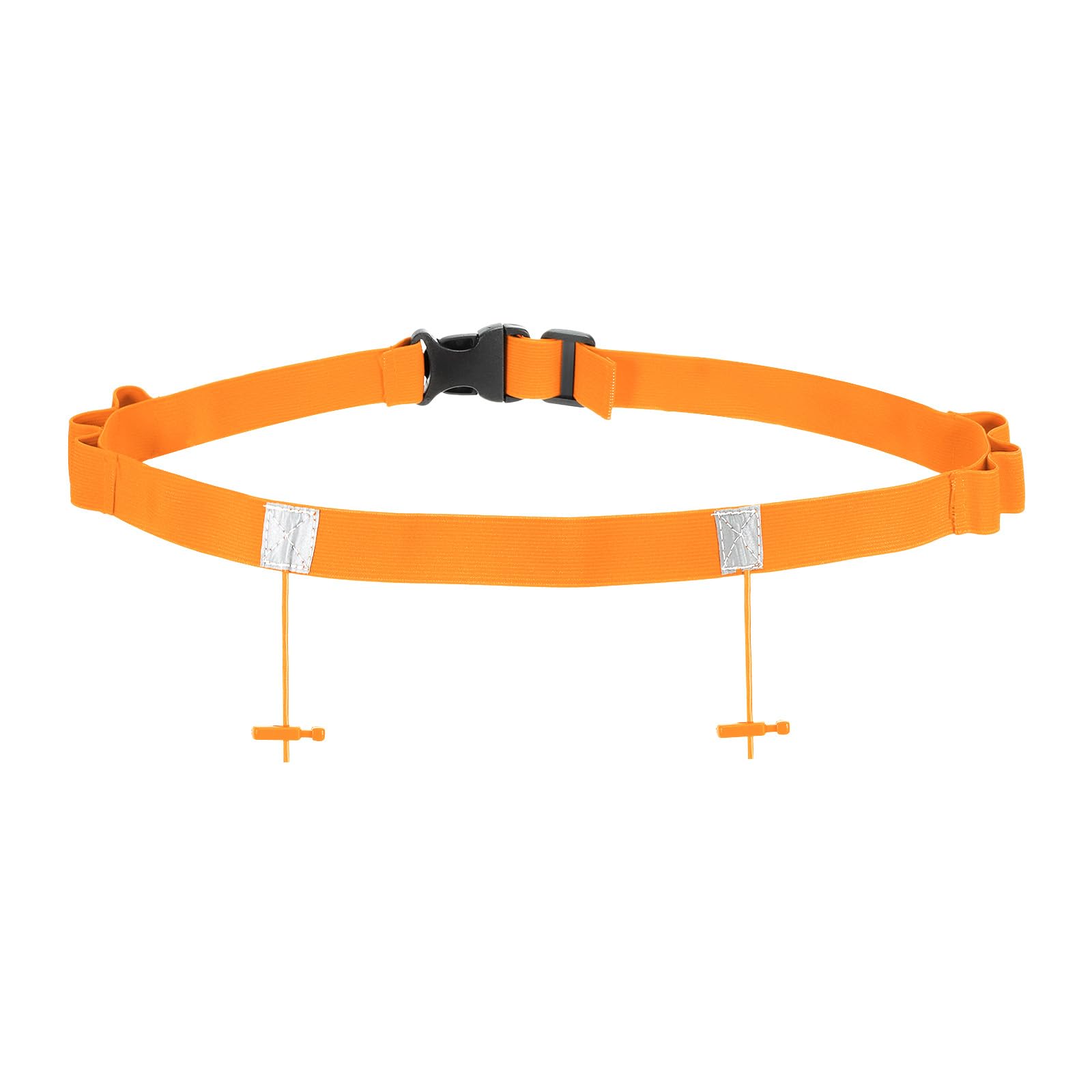 PATIKIL Triathlon Belt Bib Holder, Elastic Marathon Race Number Belt with 6 Gel Loops for Marathon Racing Cycling, Orange