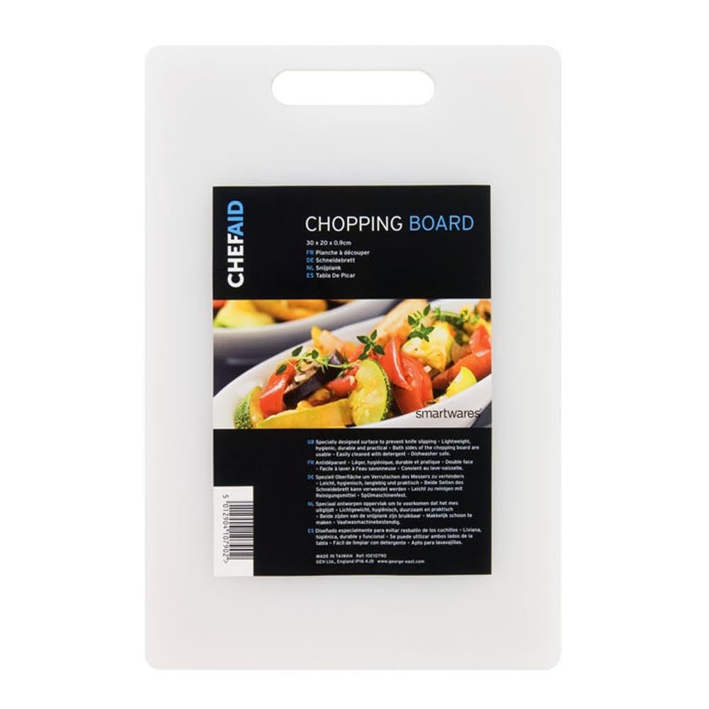 Chef Aid Chopping Board,White,31 x 18cm