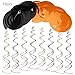 TINKSKY Halloween Swirl Hanging Dizzy Dangler Foil Hanging Decoration for Halloween Party Supplies (10pcs Cross Swirl Hanging + 19pcs Swirl Hanging with Pendant )