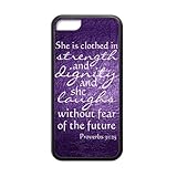 APPLE iPhone 5c Case - Bible Proverbs 31:25 She is clothed with strength and dignity, And she smiles at the future