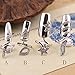 LOHOME Fingernails Ring, Sterling Silver Nail Art Charms Women's Retro Fashion Protecting Fingernail Nail Decoration Tip Nail Finger Ring Cute Nail (A+B+C+D)