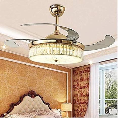Led Invisible Ceiling Fan Light 4 Retractable Blades Led Ceiling
