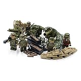 WW2 Woodland Camo Artillery Squad - Military Building Block Toy