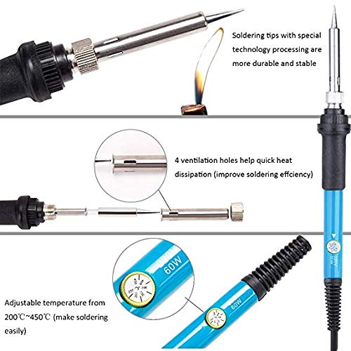 image for Beststar Soldering Iron Kit Electronics, 60W Adjustable Temperature We