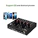 fosa V8 Multifunctional Live Sound Card, USB Audio Interface Intelligent Volume Adjustable Audio Mixer Sound Card with Multiple Funny Sound Effect for Recording Hosting Speech