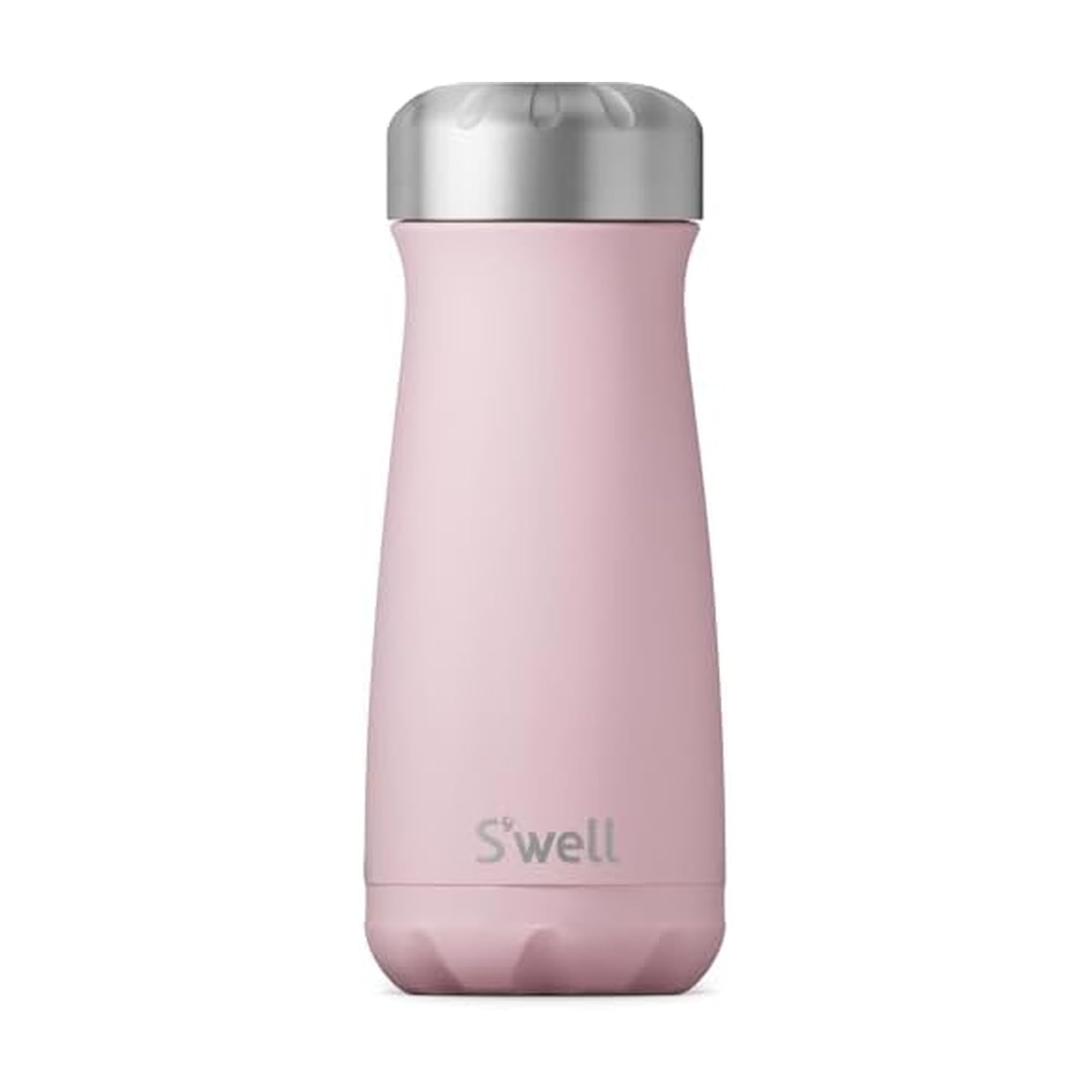 S'well Stainless Steel Traveler - Triple-Layered Vacuum-Insulated Travel Mug Keeps Coffee, Tea and Drinks Cold and Hot - BPA-Free Water Bottle, Pink Topaz