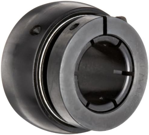 Sealmaster 3-115T Bearing Insert, Medium Duty, Skwezloc Collar, Felt Seals, 1-15/16" Bore, 100mm OD, 2-1/4" Width, 1-3/16" Outer Ring Width