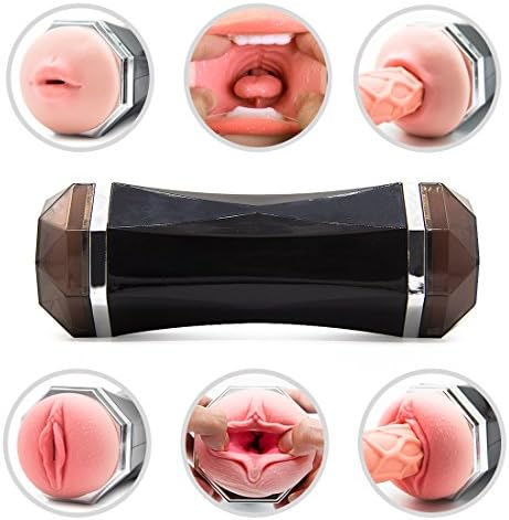 8 Modes Realistic Soft Vag-ina Aircr-AFT Cup Auto Suck Vib-Rating Masturba-tor Cup Rotating Sucking Pump Masturb-ation Device Male Tshirt Se-x Toys