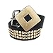 Coolcoco Black Leather Gold Studded Belt for Harley Quinn Women Girls Cosplay Accessory Outfit