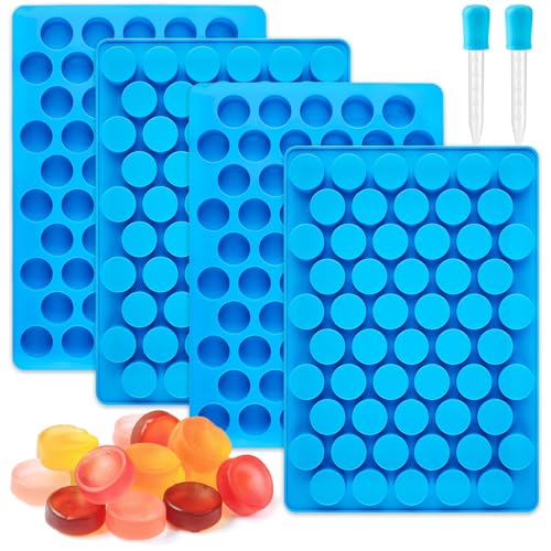 JOERSH Round Candy Molds, 220 Cavities, 4Pcs
