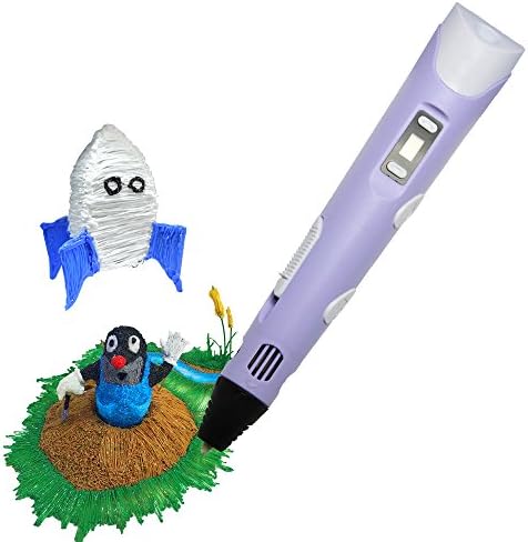 Aibecy 3D Printing Pen Adjustable Speed &amp; Temperature LED Display ABS Pen Holder with 1 Roll 10m PLA Filament for Drawing Painting Art Craft Making 3D Modeling Children Education Birthday Christmas