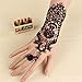 LEFINIS Bridal Black Flower Gothic Victorian Lace Vampire Vintage Women Handmade Bridal Bracelet Ring Set