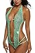 Avidlove Women Lace Teddy Lingerie Underwear V-Neck Babydoll Sleepwear Green Large