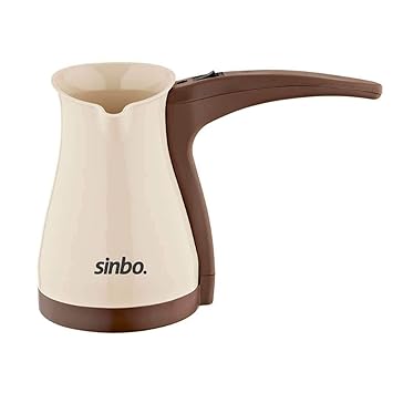 Sinbo türkischer Mokkakocher 0,4 Liter weiss-braun