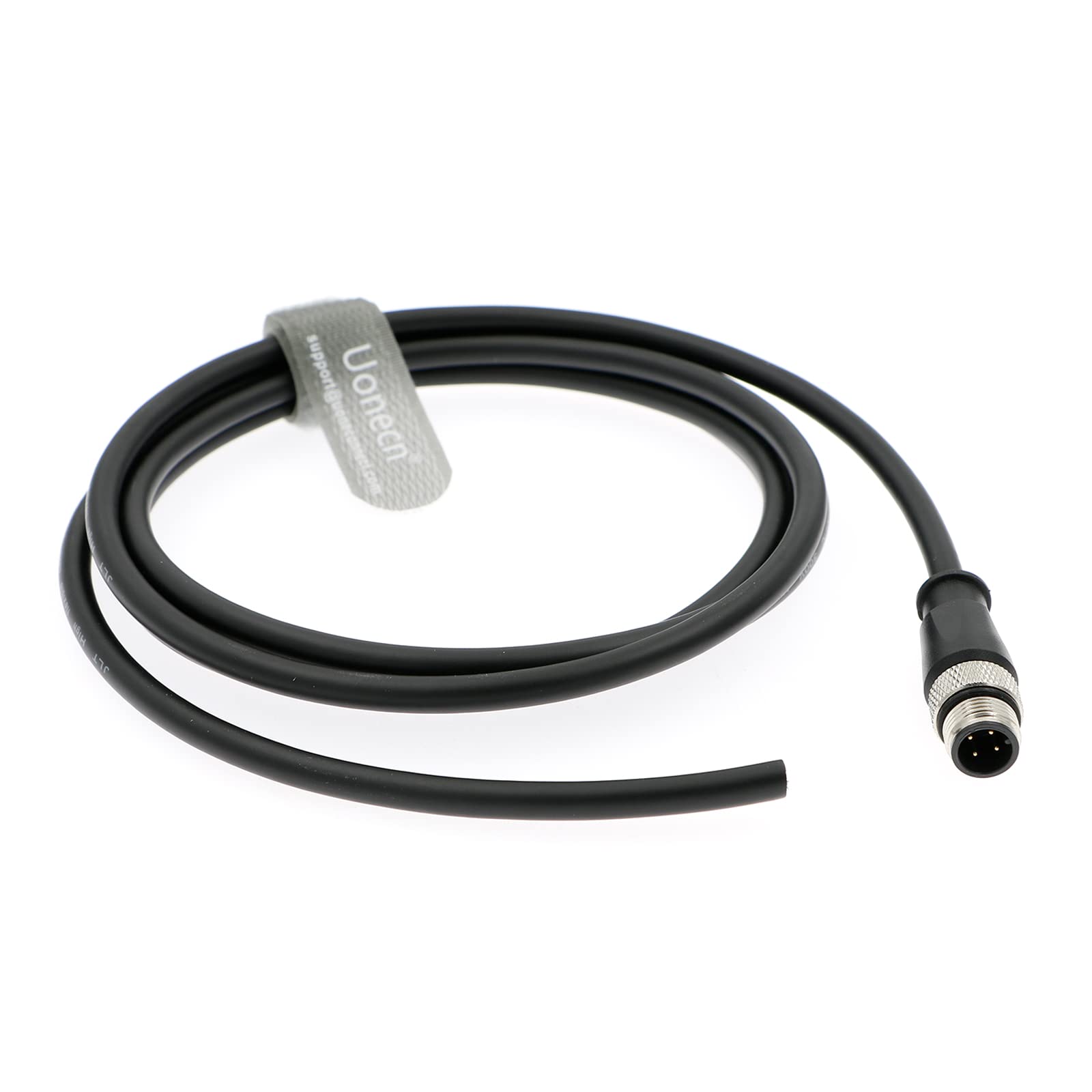 Uonecn Ethernet Cable M12 Plug 4 Pin A-Code Sensor Plug PVC Aviation Electric Cable 2 m