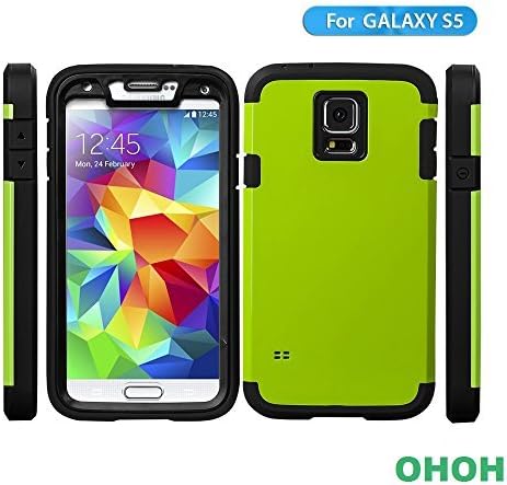 Galaxy S5 case,OHOH Samsung Galaxy S5 case [Shockproof] [Drop resistance] [Dirt proof] Super Defender Shield Series, Protector for Samsung Galaxy S5 case(Green)