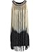 kayamiya Women's Flapper Dresses 1920s Gatsby Vintage Swing Long Tassel Fringe Ballroom Dance Cocktail Dress