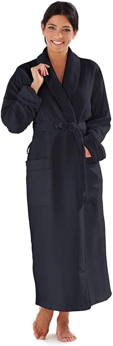 Boca Terry Womens Robe, Luxury Microfiber Bathrobe, Medium, Large, XXL and XXXXL