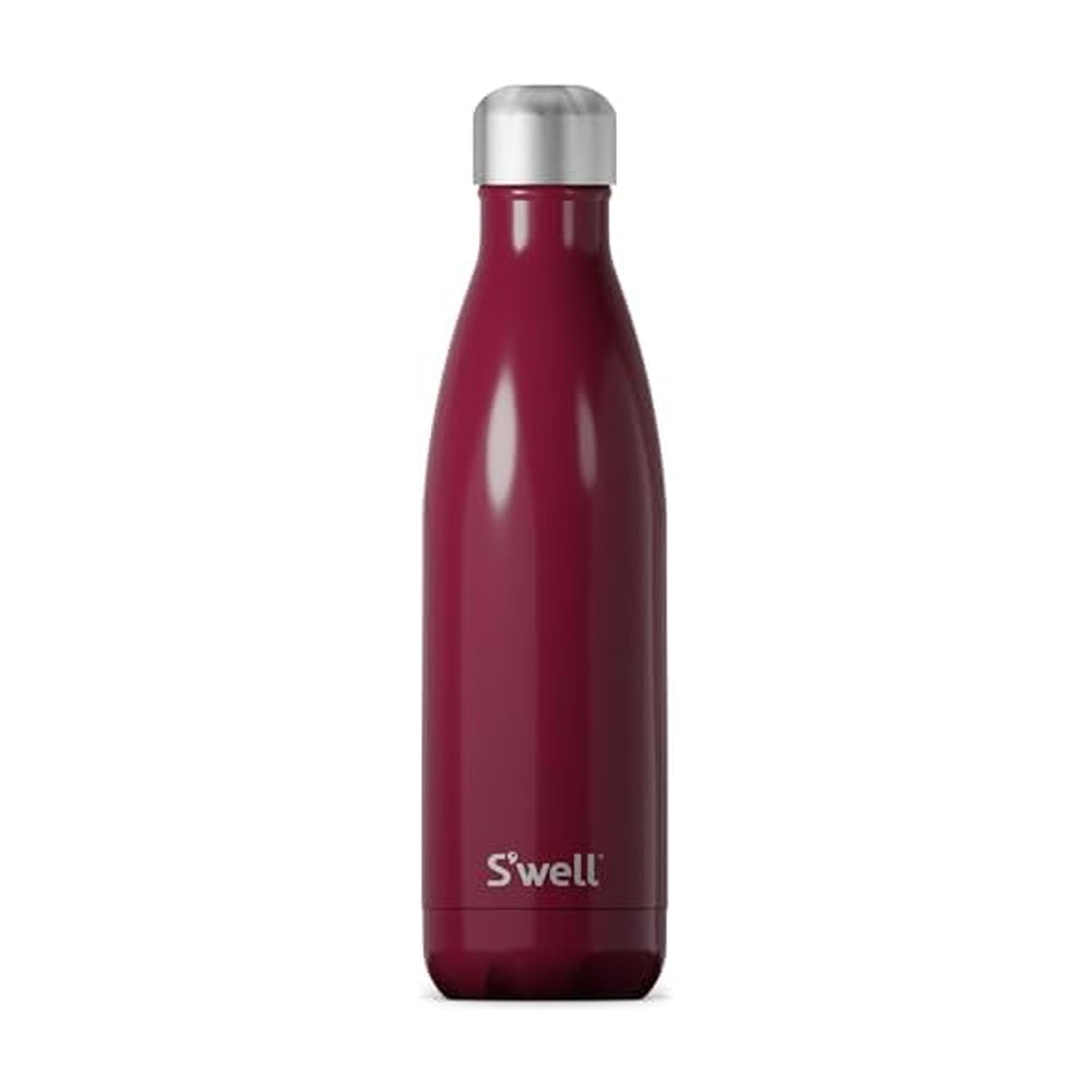 S'well Original Water Bottle, Wild Cherry, 500ml. Vacuum-Insulated Drinks Bottle Keeps Drinks Cold and Hot - BPA-Free Stainless Steel Hydration Bottle for On the Go