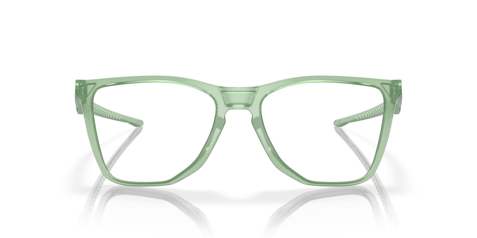 Photo 1 of Oakley Men's OX8058 The Cut Square Prescription Eyewear Frames, Polished Transparent Jade/Demo Lens, 54 mm