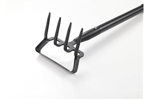 Upgraded Hula Hoe and Garden Hoe, Stirrup Hoe with Adjustable Handle for Weeding Digger loosening Soil Metal Garden Cultivato