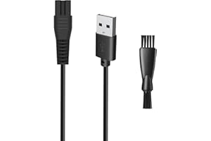 5V USB Charger Cable for Freebird Head Shaver Kit, wotdmu Charger Cable Compatible with FlexSeries Electric Head Hair Shaver for Freedom Grooming Charging, with 1 Cleaning Brush, 3.3ft Power Cord