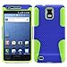 Blue Green 2 in 1 Hybrid Rubber Plastic Skin Case Cover for Samsung Infuse 4g /At&t