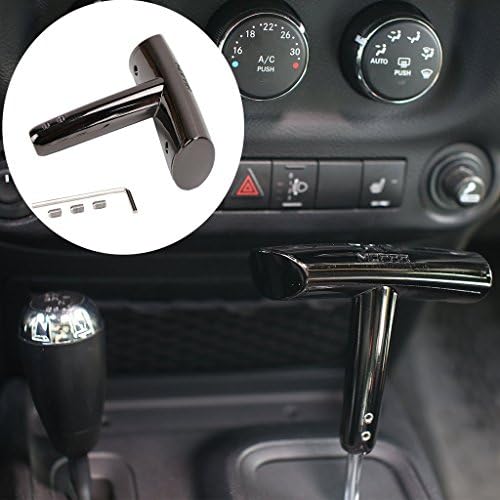 Kawayee Black New Car Styling Part Zinc alloy T-Handle Shift Knob Shifter for Jeep Wrangler JK Dodge Challenger/Charger 300/300c replace part 82211622 2008-2015