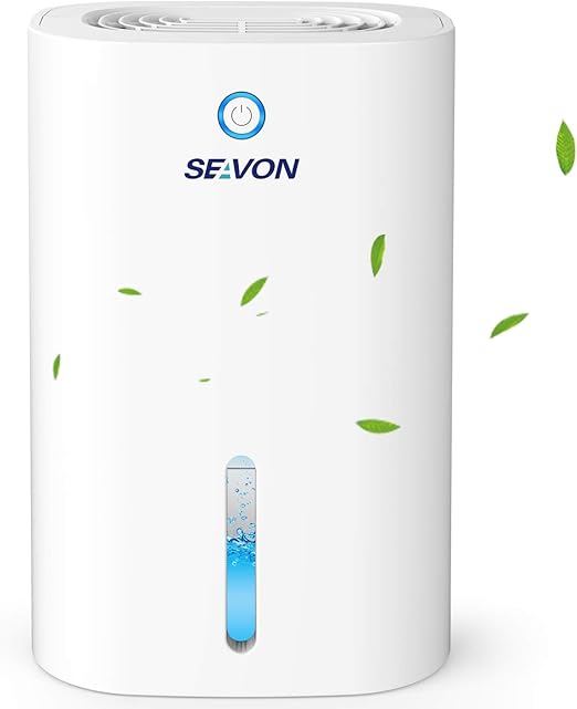 SEAVON Dehumidifier, Small Dehumidifier for 2300 Cubic Feet, Portable
