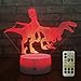 FlyonSea Dinosaur Light,Dinosaur Lamp,Dinosaur Night Light Kids 7 Colors Change Remote Control with Timer Optical Illusion Kids Lamp As a Gift Ideas for Boys or Kids (Velociraptor)