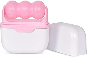 Dokpav 2 in 1 Ice Roller for Face Eye, Mini Portable Cool Facial Massager Roller, Cold Facial Skin Care Tools to Reduce Puffi
