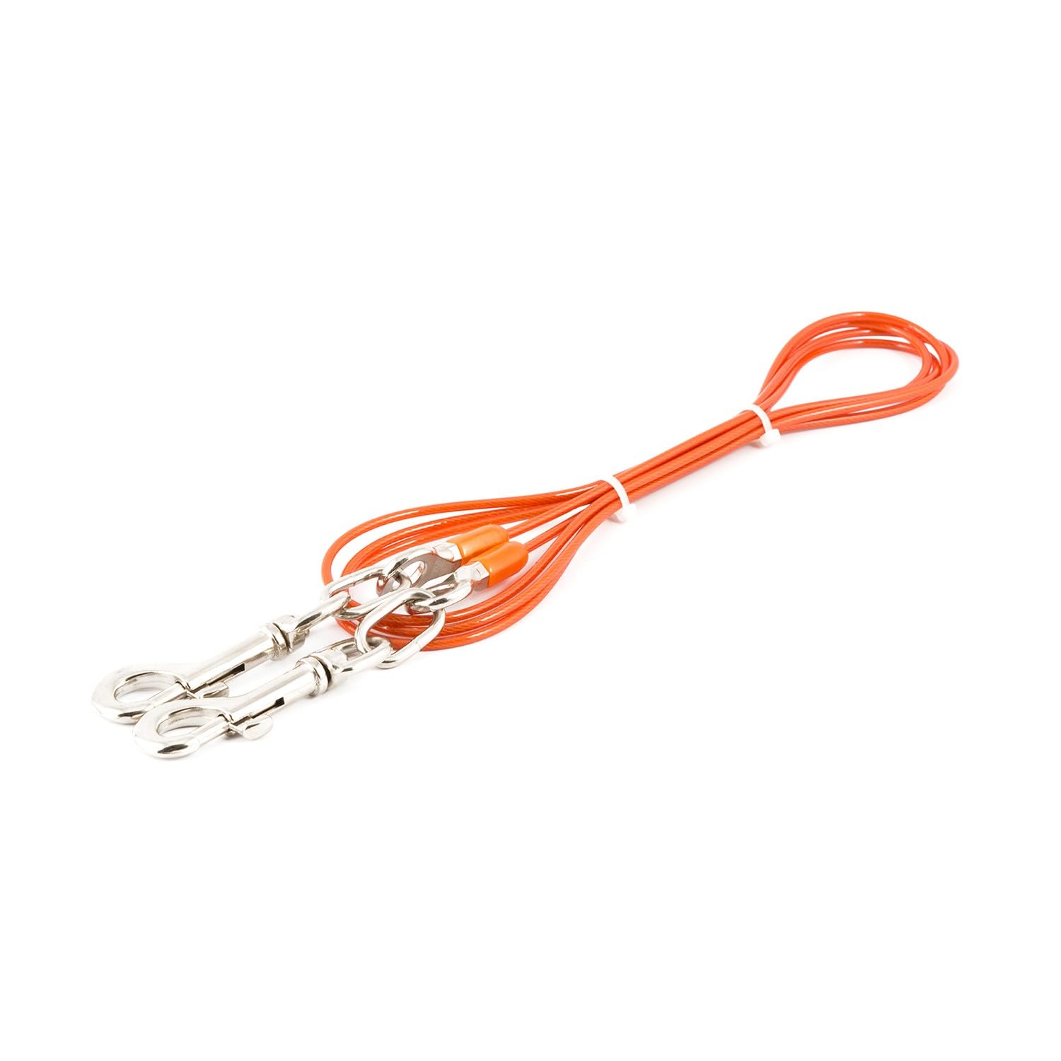 Ancol PVC Easy Tie Out Dog Lead Orange Comfortable Training Cable Leash for Dogs - Durable Chew Resistant Rainproof Design - Small