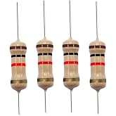 California JOS 1K Ohm Carbon Film Single Fixed Resistor 1/4 W (0.25 Watts) 5% Tolerance, (1K R, 1K ohm, 1K &Omega;) Resistor (40 Pack)