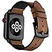 Mifa Compatible with Apple Watch Band 41mm 40mm 38mm Series 9 8 7 6 SE 5 4 3 Hybrid Sports Leather Vintage Dressy Bands Dark Brown Replacement Straps Sweatproof iwatch Nike Space Black