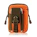 LingAo Tactical Molle Pouch EDC Utility Gadget Belt Waist Bag, Camping Hiking Outdoor Gear Cell Phone Holster Holder for iPhone 6/6S (Orange)