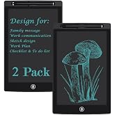 [2 Pack] [TIQUS] 10 Inch LCD Writing Tablet Pad Ewriter Electronic Board and MeMO Notes for and Adults at Home School and Office Middle Stylus [Black]
