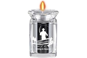 IFOLAINA Fishing Urns Small Cremation Urn for Human Ashes Funeral Memorial 3 Inch Crystal Keepsake Urns for Men Women Decorative Fisherman Urn Keepsake Sharing Urns